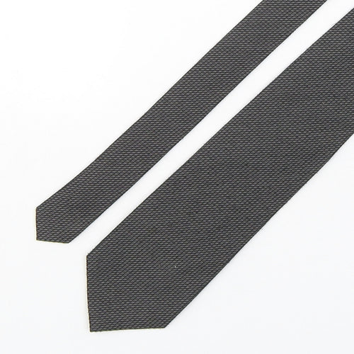 Rocha John Rocha Mens Grey Geometric Silk Pointed Tie One Size