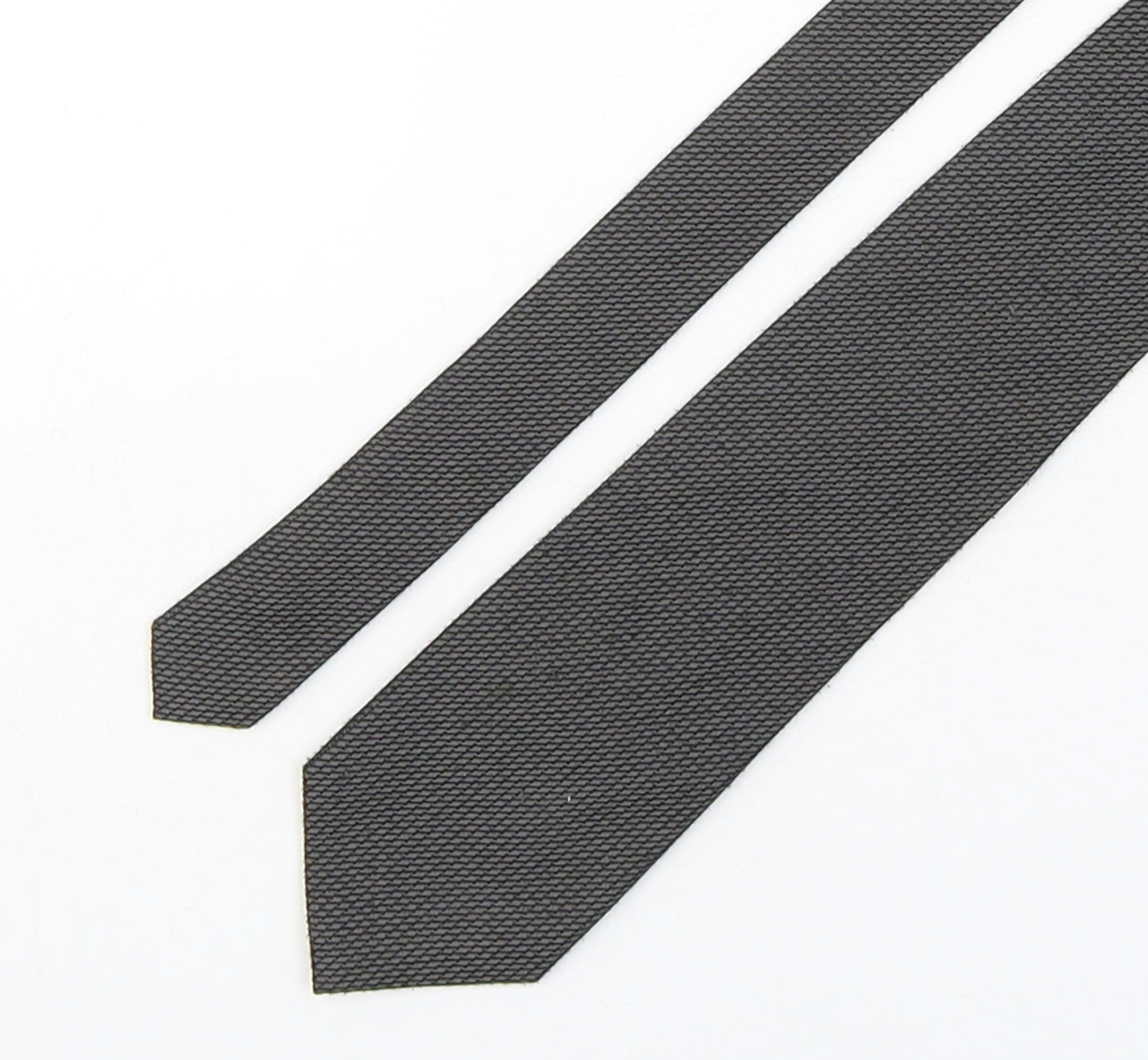 Rocha John Rocha Mens Grey Geometric Silk Pointed Tie One Size