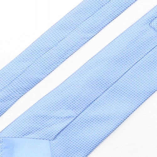 BHS Mens Blue Grenadine Silk Pointed Tie One Size
