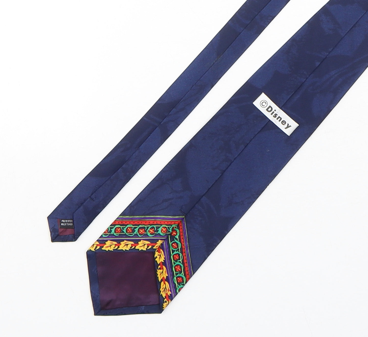 Disney Mens Multicoloured Geometric Polyester Pointed Tie One Size - Mickey Mouse