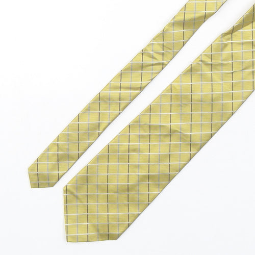 Marks and Spencer Mens Multicoloured Plaids & Checks Silk Pointed Tie One Size