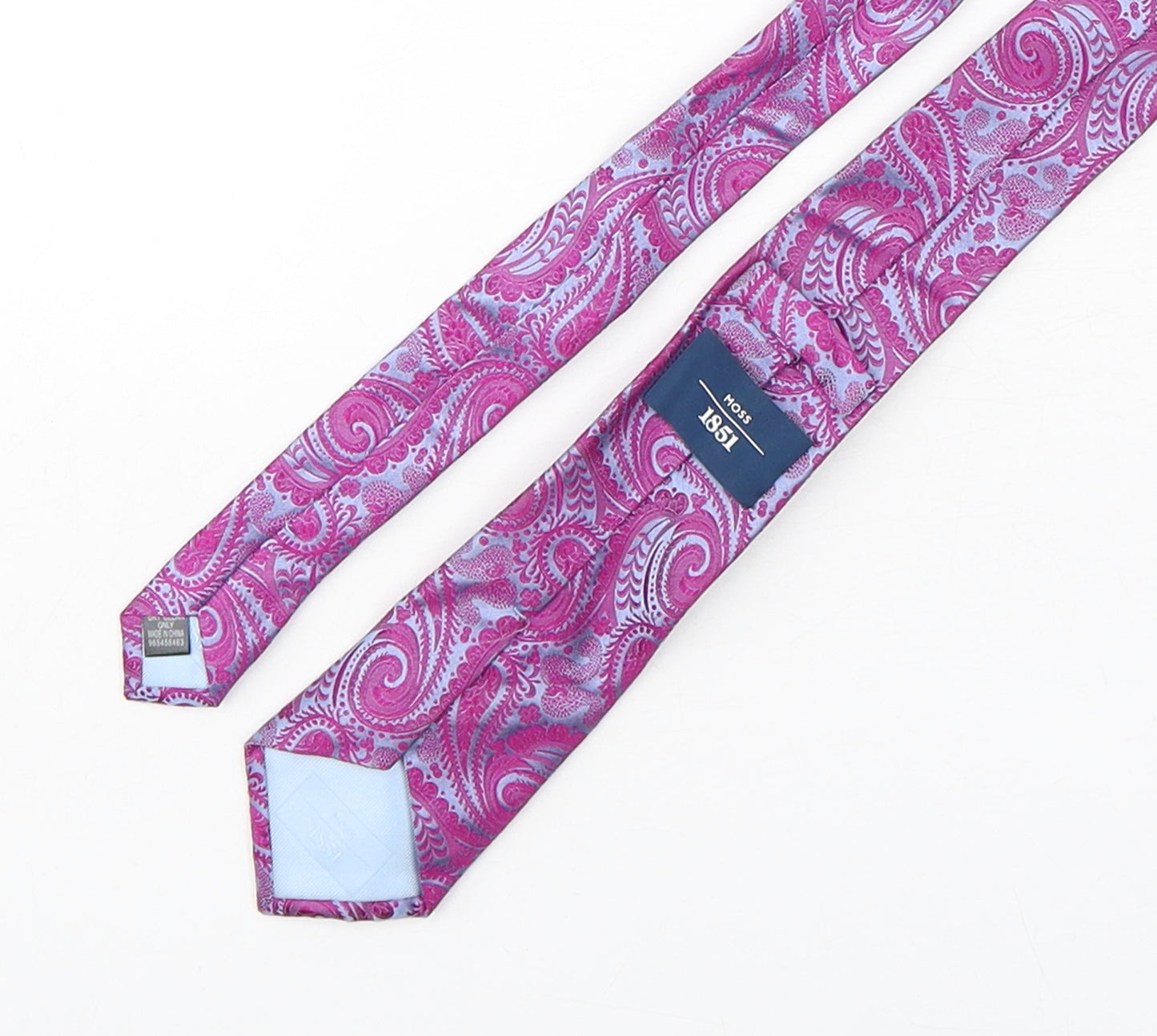 Moss Mens Multicoloured Paisley Silk Pointed Tie One Size