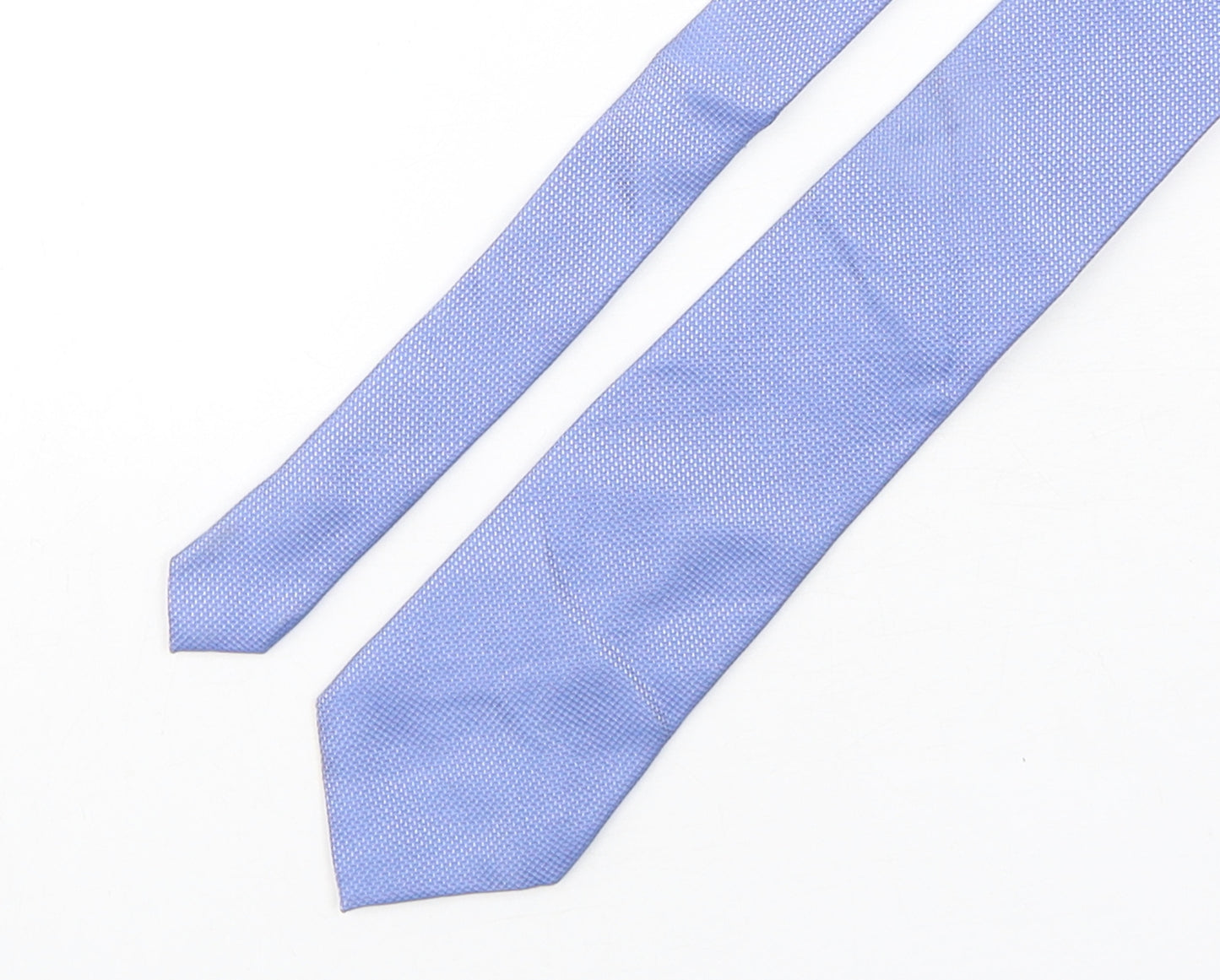 T.M.Lewin  Mens Blue Grenadine Silk Pointed Tie One Size