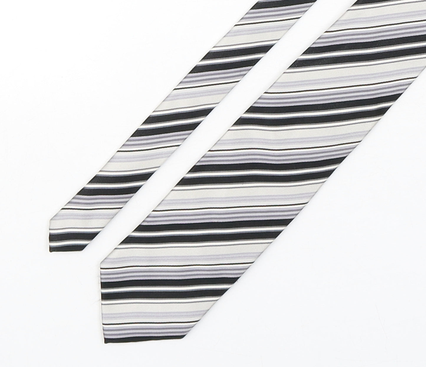Fellini Mens Multicoloured Striped Silk Pointed Tie One Size