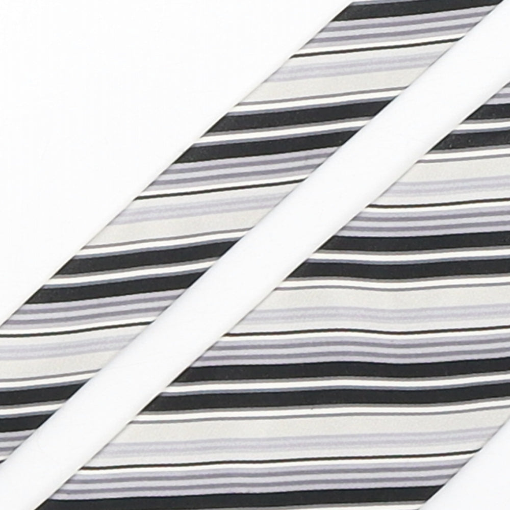 Fellini Mens Multicoloured Striped Silk Pointed Tie One Size