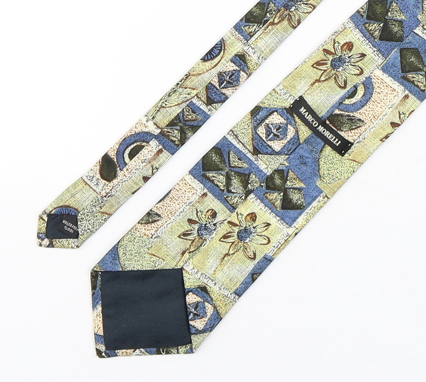 Marco Morelli Mens Multicoloured Floral Polyester Pointed Tie One Size