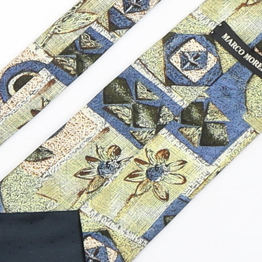 Marco Morelli Mens Multicoloured Floral Polyester Pointed Tie One Size