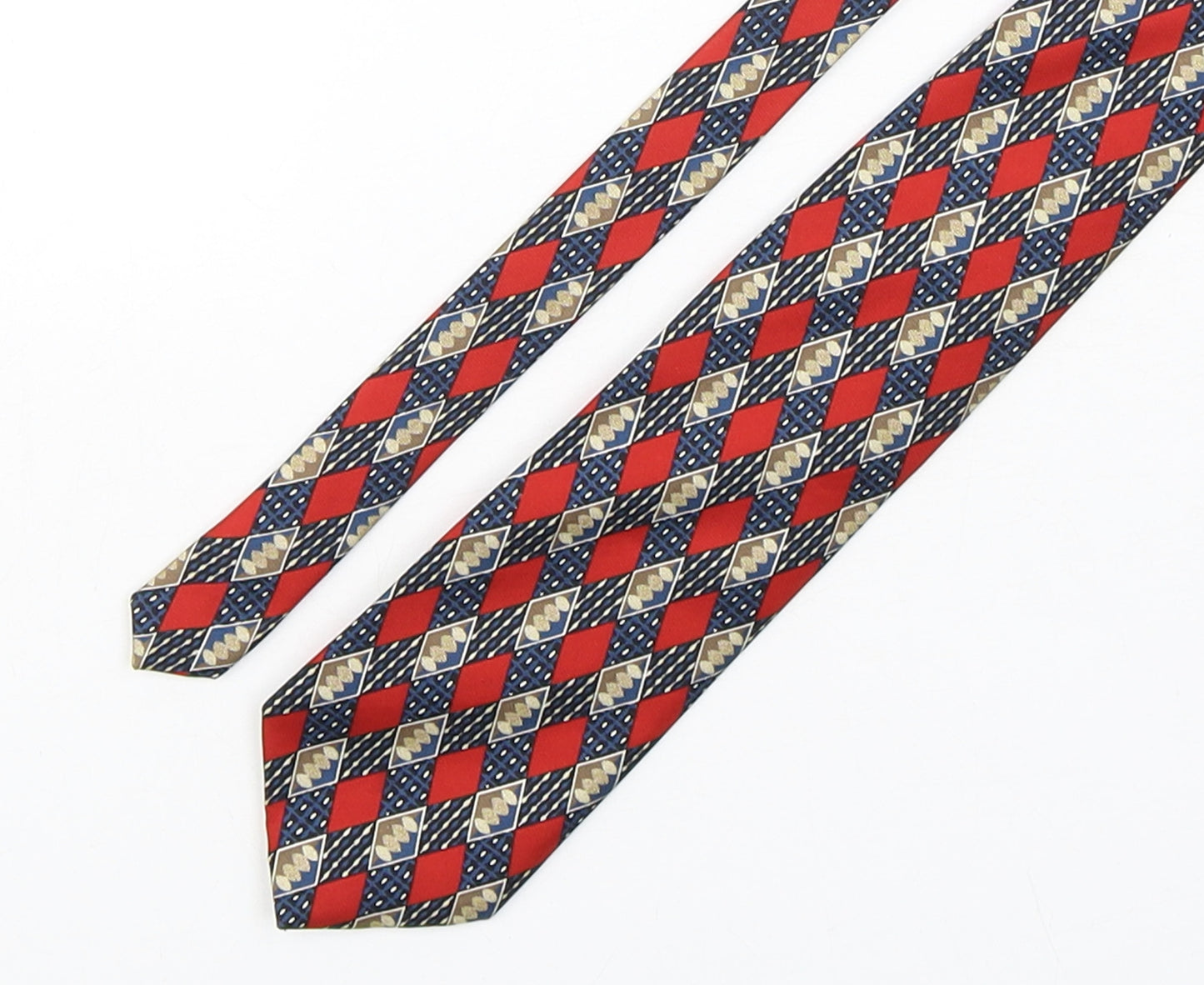 NEXT Mens Multicoloured Geometric Silk Pointed Tie One Size