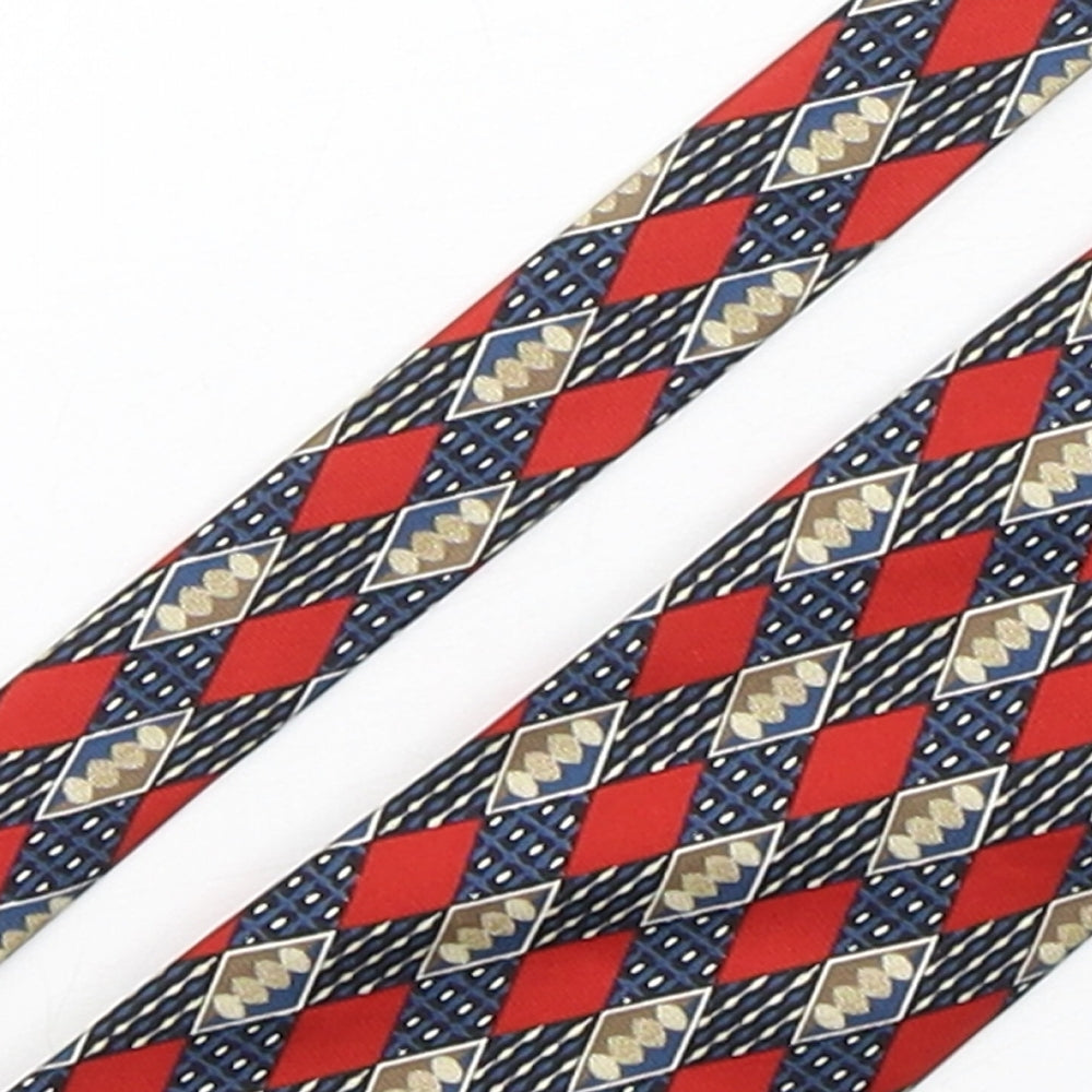 NEXT Mens Multicoloured Geometric Silk Pointed Tie One Size