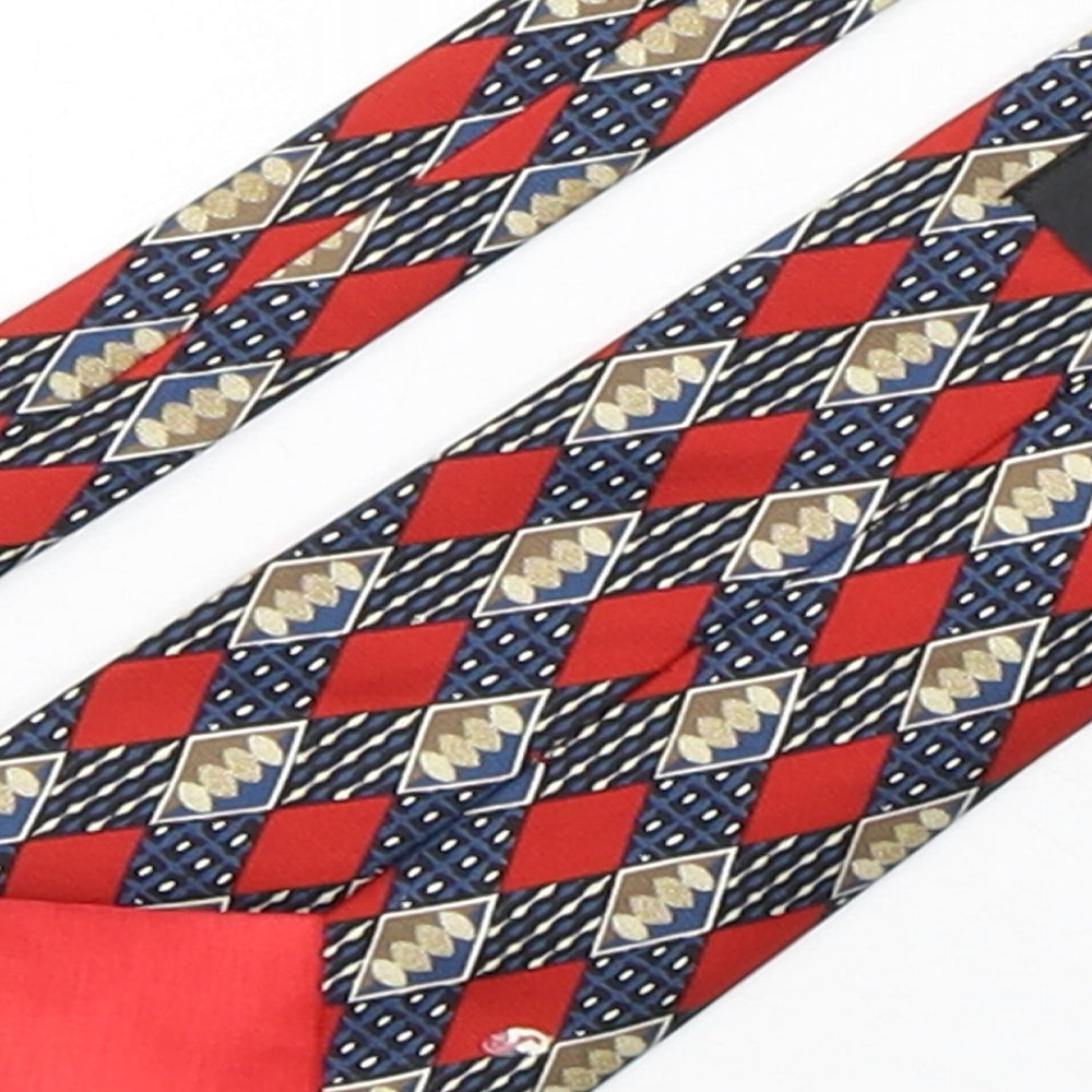 NEXT Mens Multicoloured Geometric Silk Pointed Tie One Size