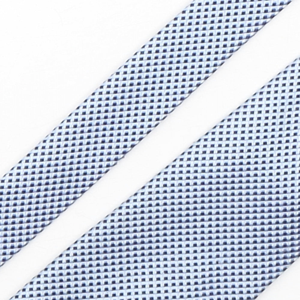 Marks and Spencer Mens Blue Plaids & Checks Polyester Pointed Tie One Size