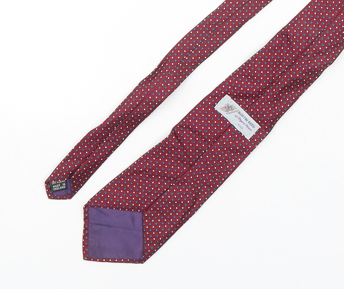 Austin Reed  Mens Multicoloured Geometric Silk Pointed Tie One Size