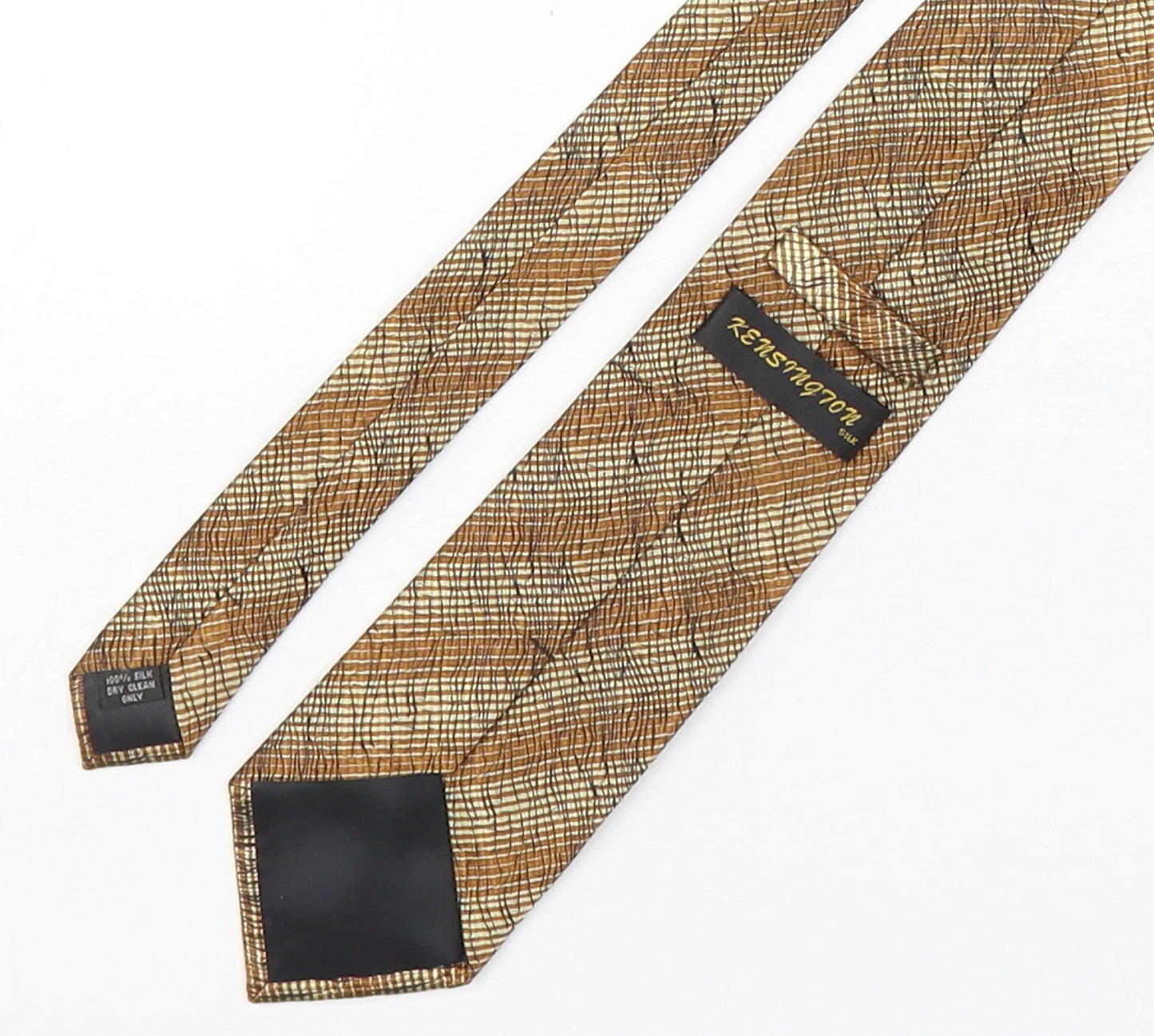 Kensinton Mens Bronze Striped Silk Pointed Tie One Size