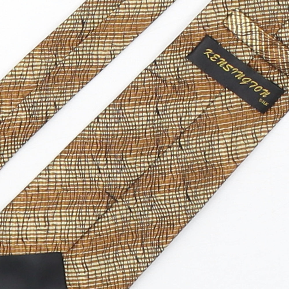Kensinton Mens Bronze Striped Silk Pointed Tie One Size