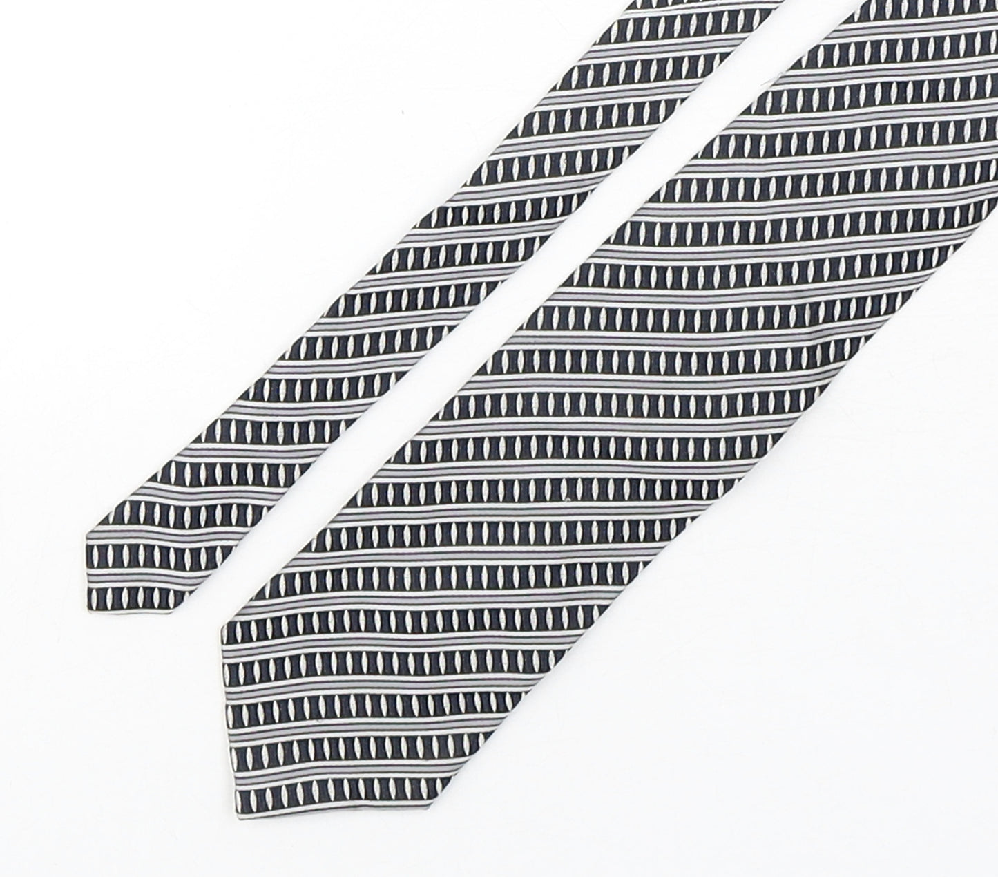 Daniel Hechter Mens Multicoloured Geometric Silk Pointed Tie One Size