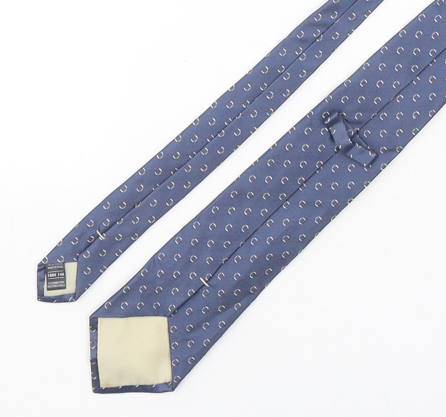 Marks and Spencer Mens Multicoloured Geometric Silk Pointed Tie One Size