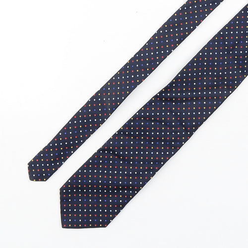 Man Of La  Mens Multicoloured Polka Dot Silk Pointed Tie One Size