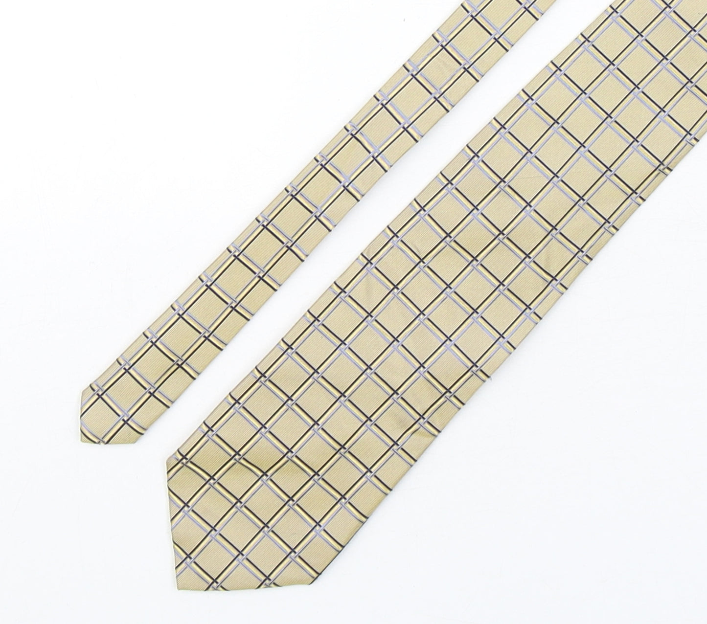Cezan Mens Multicoloured Plaids & Checks Silk Pointed Tie One Size