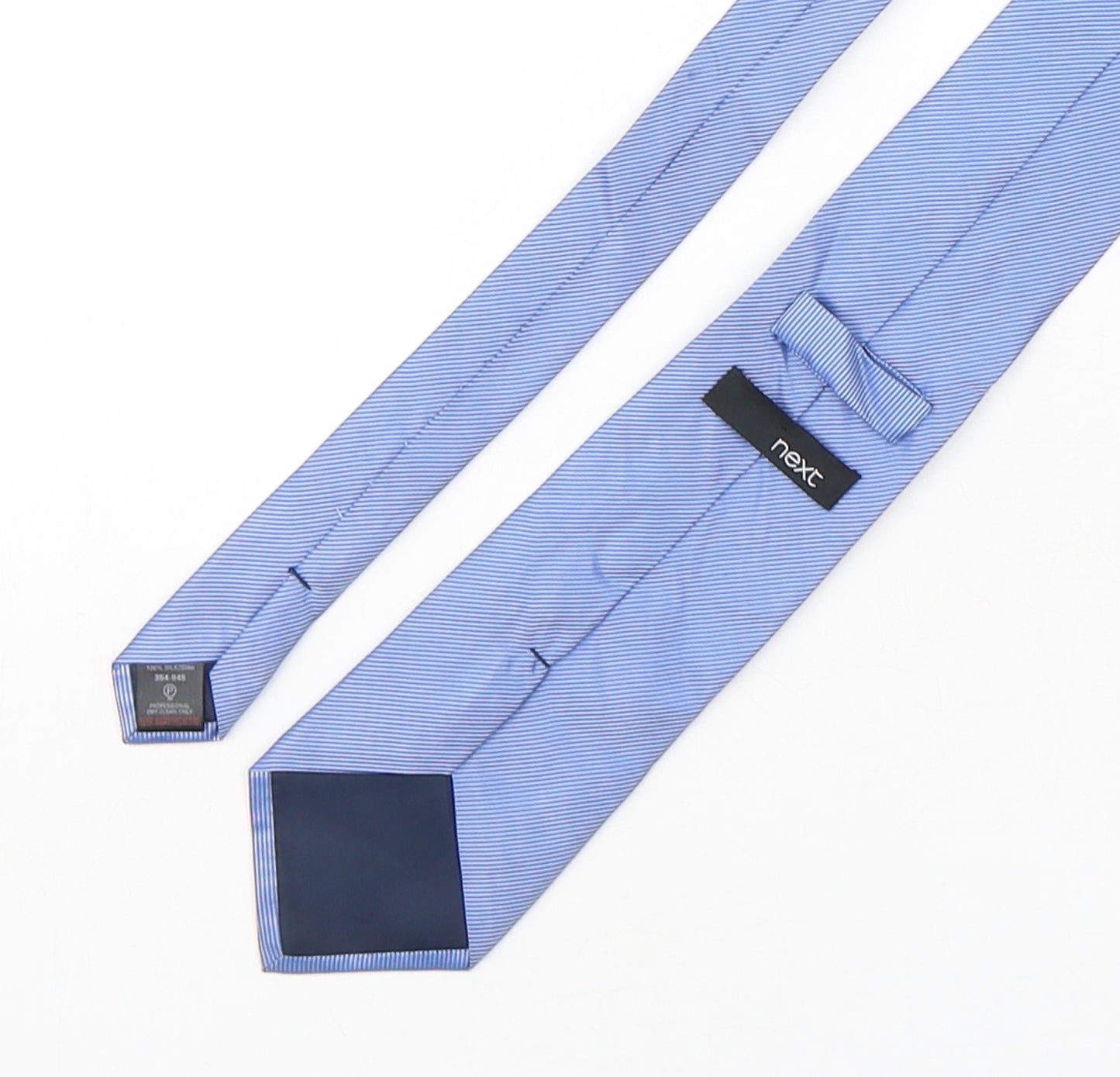 NEXT Mens Blue Striped Silk Pointed Tie One Size
