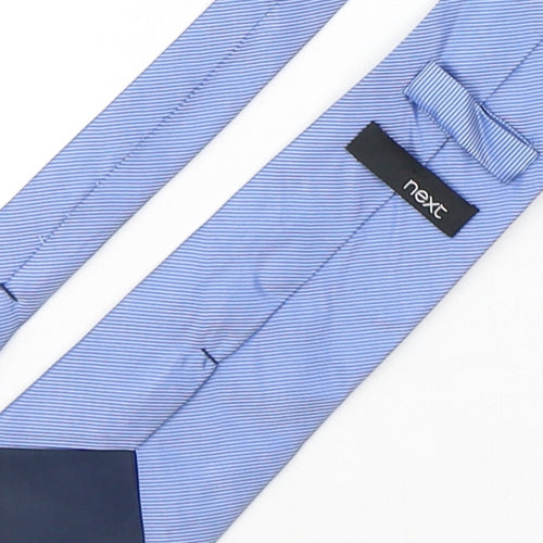 NEXT Mens Blue Striped Silk Pointed Tie One Size