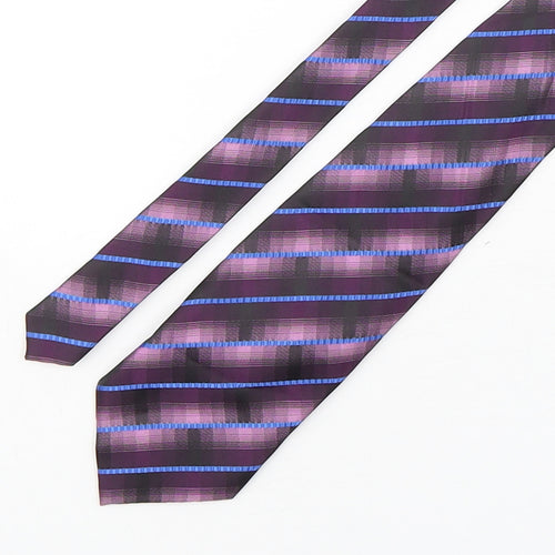 Jiluoha Mens Multicoloured Striped Polyester Pointed Tie One Size
