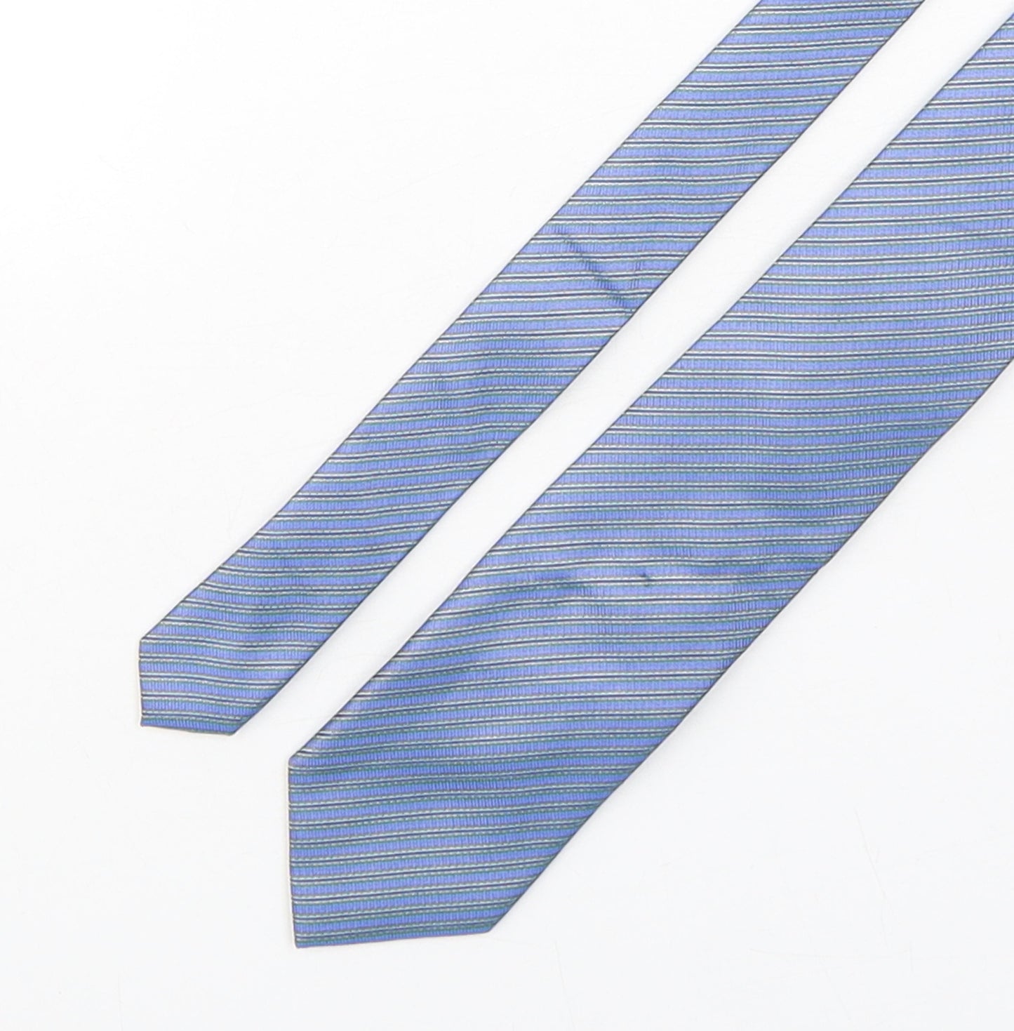 Cricket & Co Mens Multicoloured Striped Silk Pointed Tie One Size