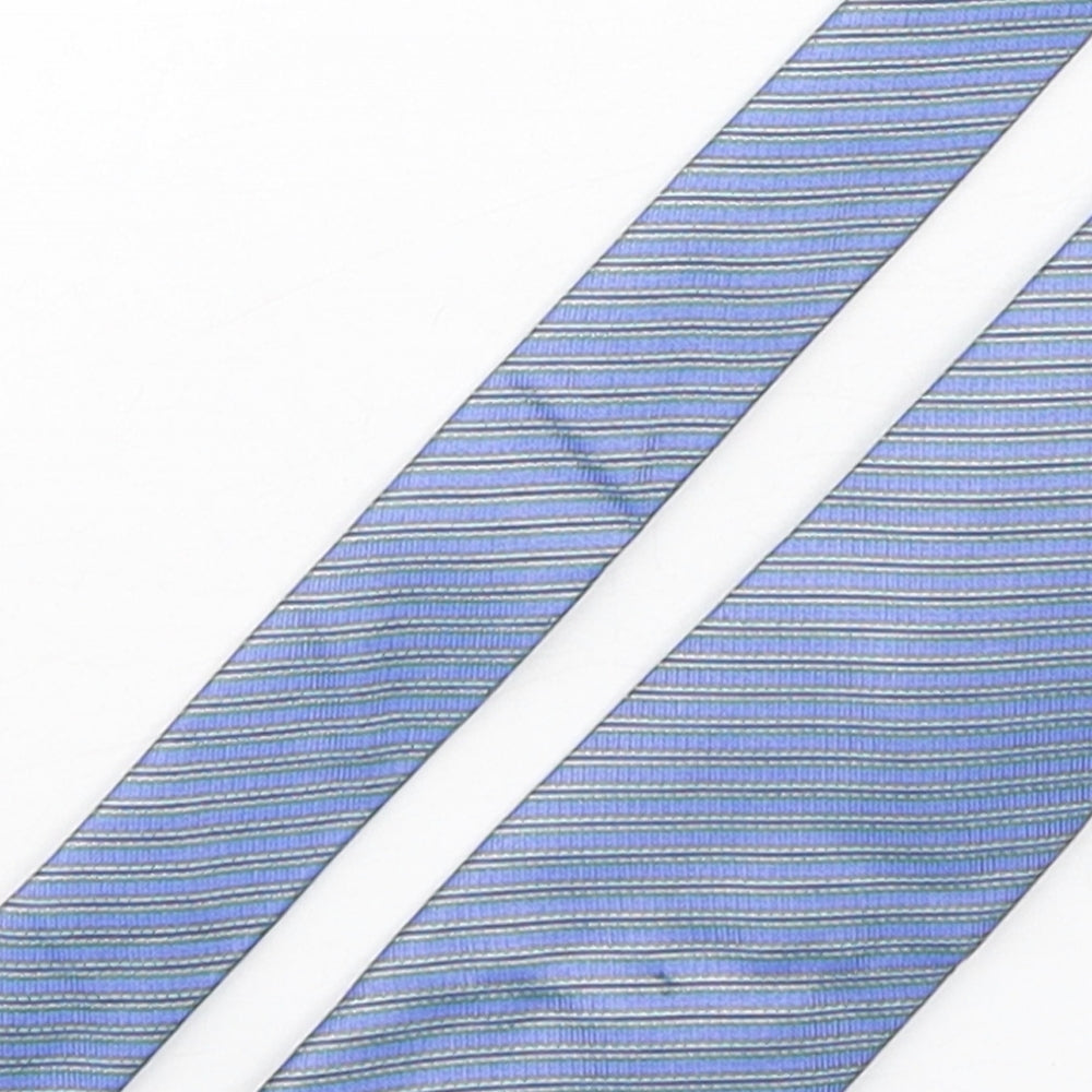 Cricket & Co Mens Multicoloured Striped Silk Pointed Tie One Size