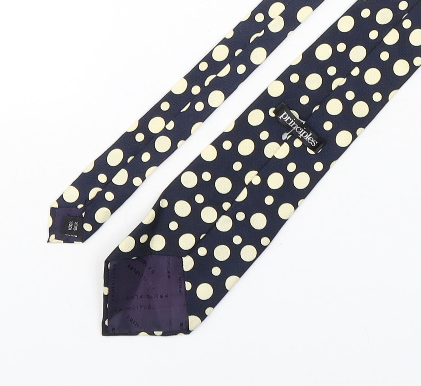 Principles Mens Multicoloured Polka Dot Silk Pointed Tie One Size