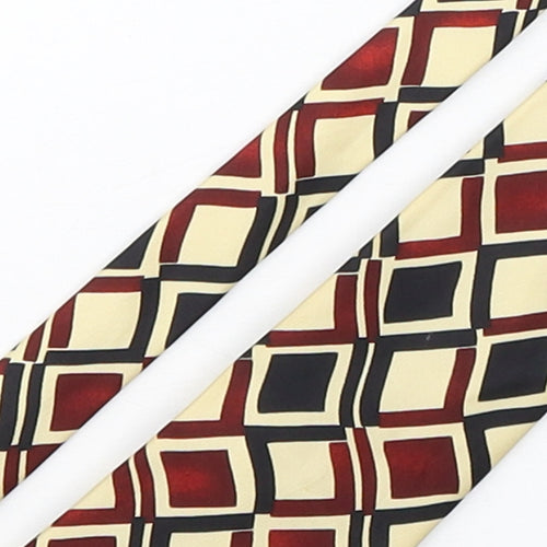 R.I. Mens Multicoloured Plaids & Checks Silk Pointed Tie One Size
