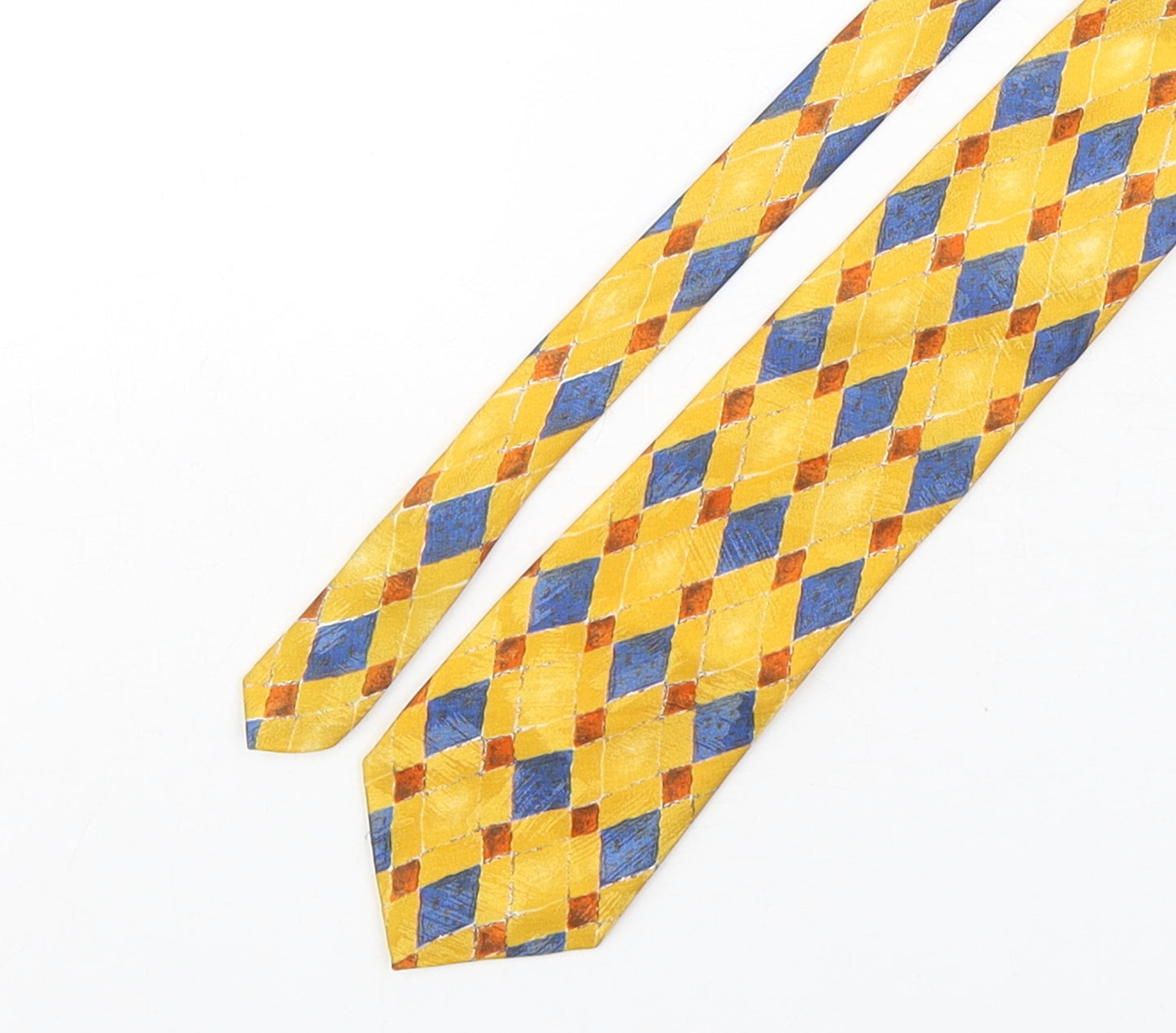 Marks and Spencer Mens Multicoloured Plaids & Checks Polyester Pointed Tie One Size