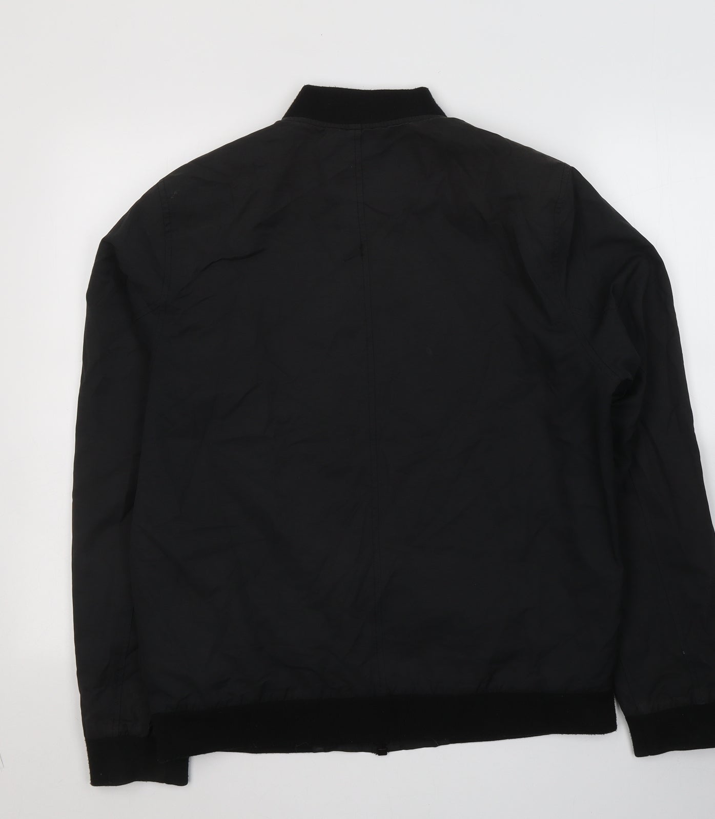 awc85 Mens Black   Jacket Coat Size M  Zip