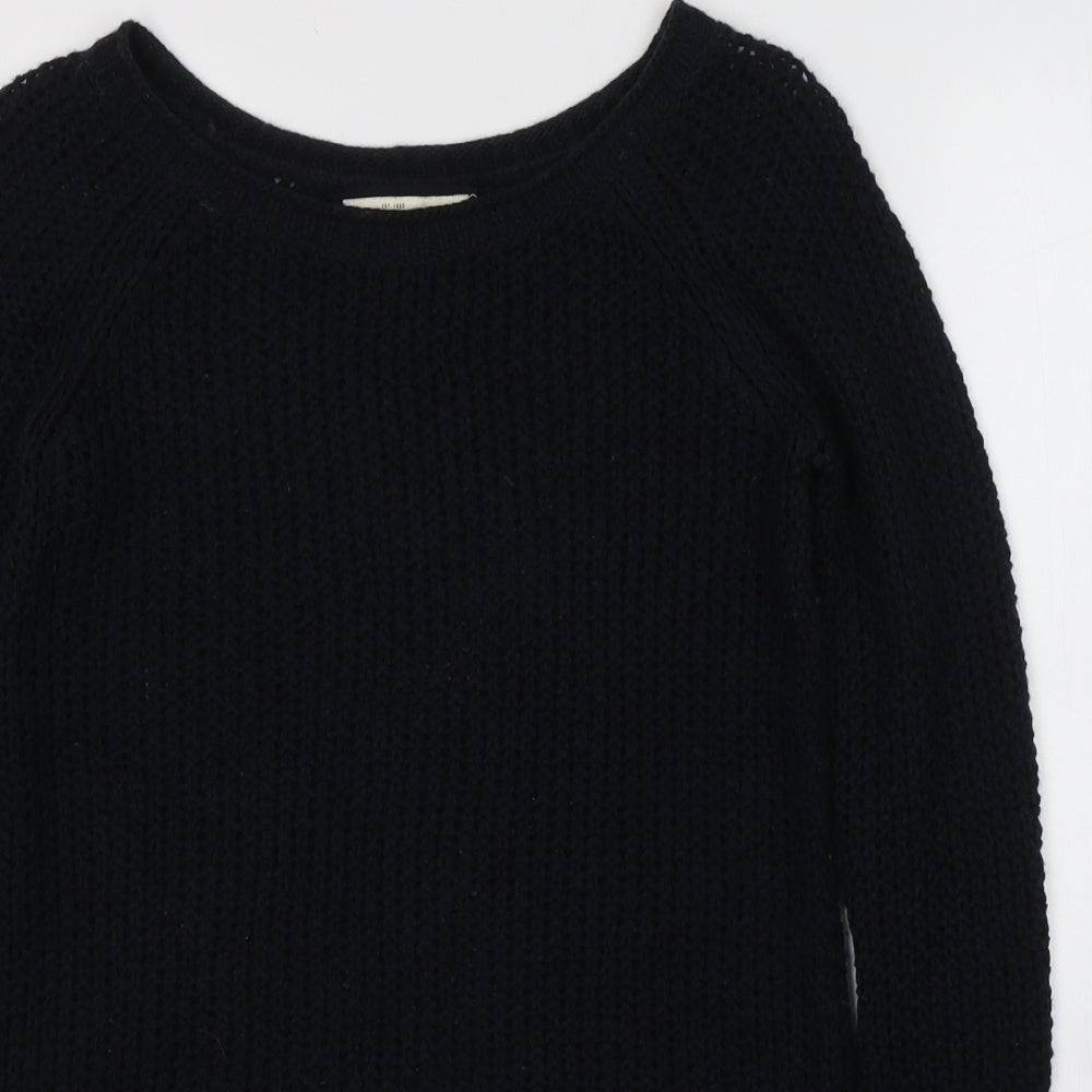 Abercrombie & Fitch Womens Black Boat Neck  Acrylic Pullover Jumper Size XS