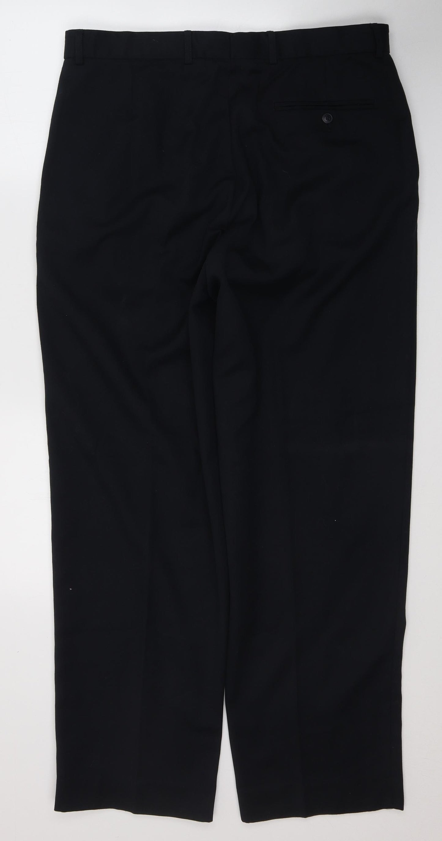 Dunnes Stores Mens Blue  Polyester Trousers  Size 36 in L31 in Regular Button