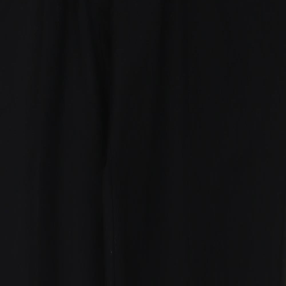 White label Mens Black  Polyester Trousers  Size 32 in L31 in Regular Button