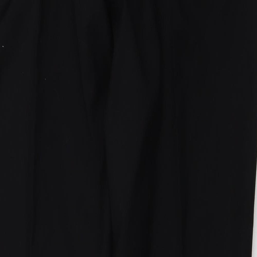 White label Mens Black  Polyester Trousers  Size 32 in L31 in Regular Button