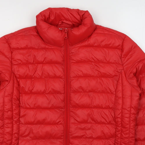 Primark Womens Red   Puffer Jacket Jacket Size 6  Zip