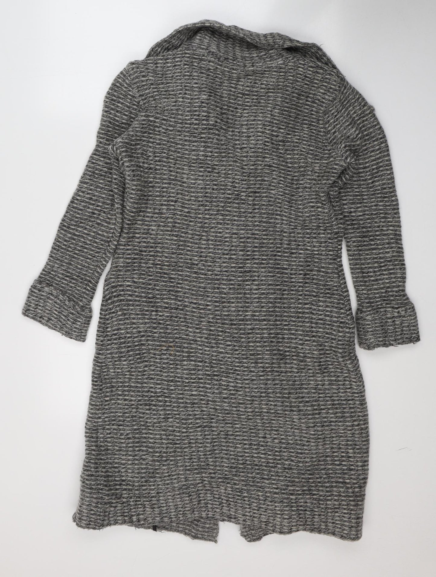 Autograph Womens Grey Collared  Wool Cardigan Jumper Size 14