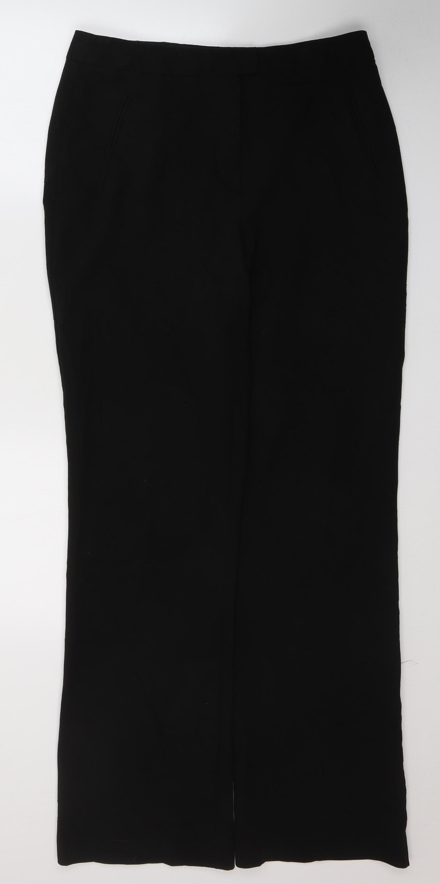 New Look Womens Black  Polyester Trousers  Size 14 L32 in Regular Button