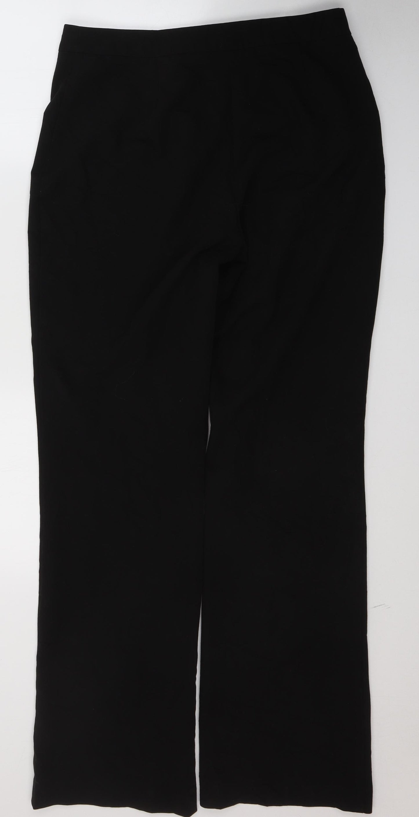 New Look Womens Black  Polyester Trousers  Size 14 L32 in Regular Button