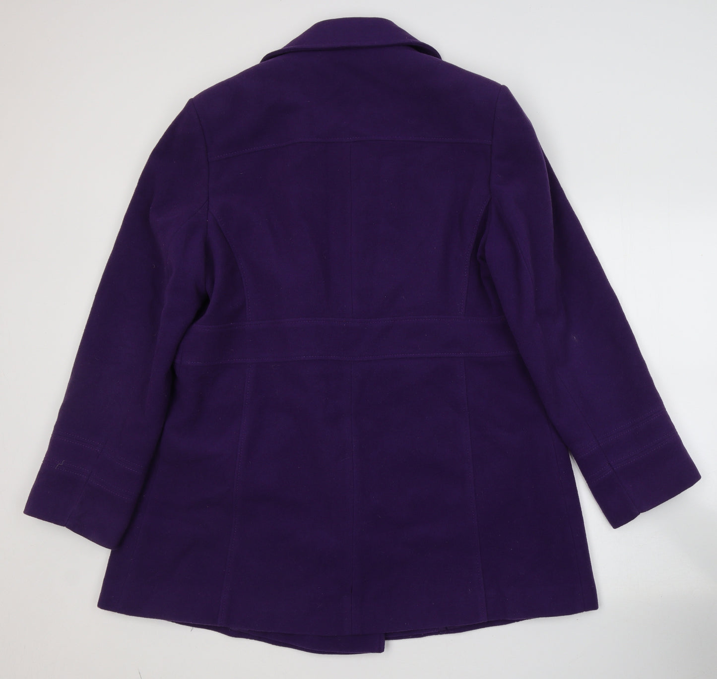 NHS Womens Purple   Pea Coat Coat Size 18  Button