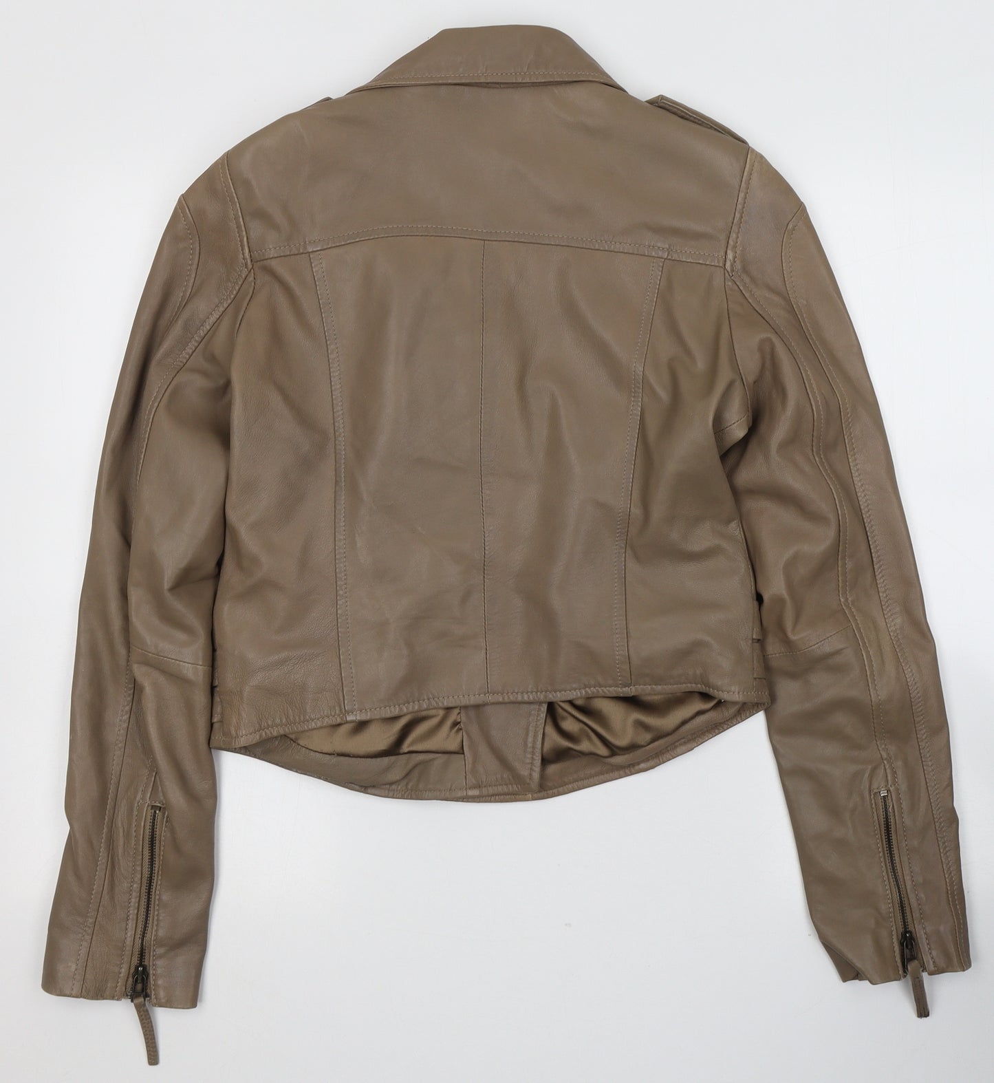 Miss Selfridge Womens Brown   Jacket  Size 10  Zip - Sheep Skin