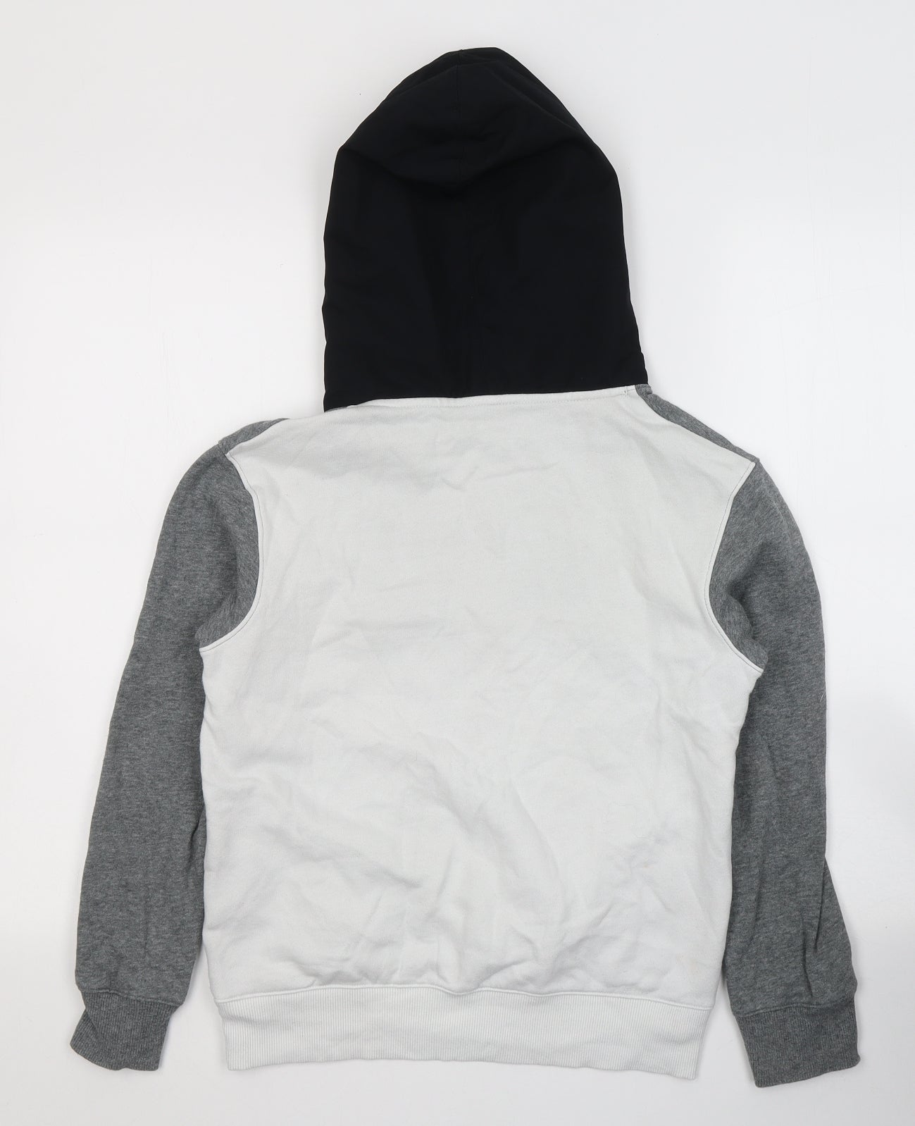 Under armour Boys White Colourblock Cotton Pullover Hoodie Size 9-10 Years  Pullover