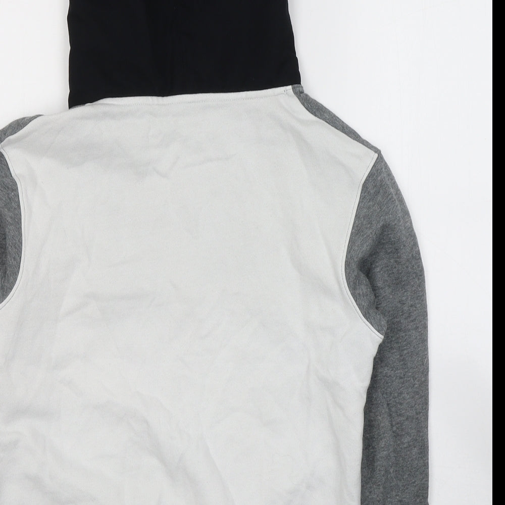 Under armour Boys White Colourblock Cotton Pullover Hoodie Size 9-10 Years  Pullover