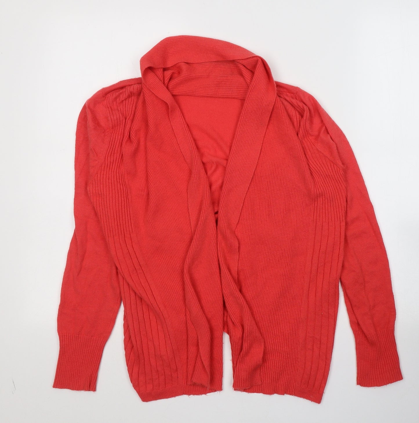 Wallis Womens Pink V-Neck  Nylon Cardigan Jumper Size S   - Waterfall Cardigan