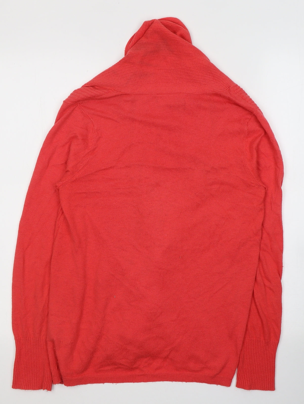 Wallis Womens Pink V-Neck  Nylon Cardigan Jumper Size S   - Waterfall Cardigan