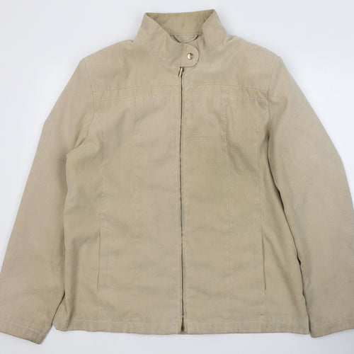 EWM Womens Beige   Jacket Coat Size 16  Zip