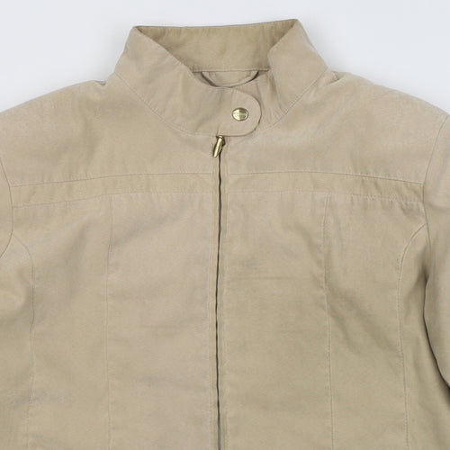 EWM Womens Beige   Jacket Coat Size 16  Zip
