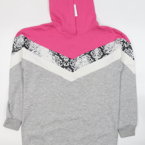 Matalan Girls Grey  Cotton Tunic Sweatshirt Size 13 Years  Pullover