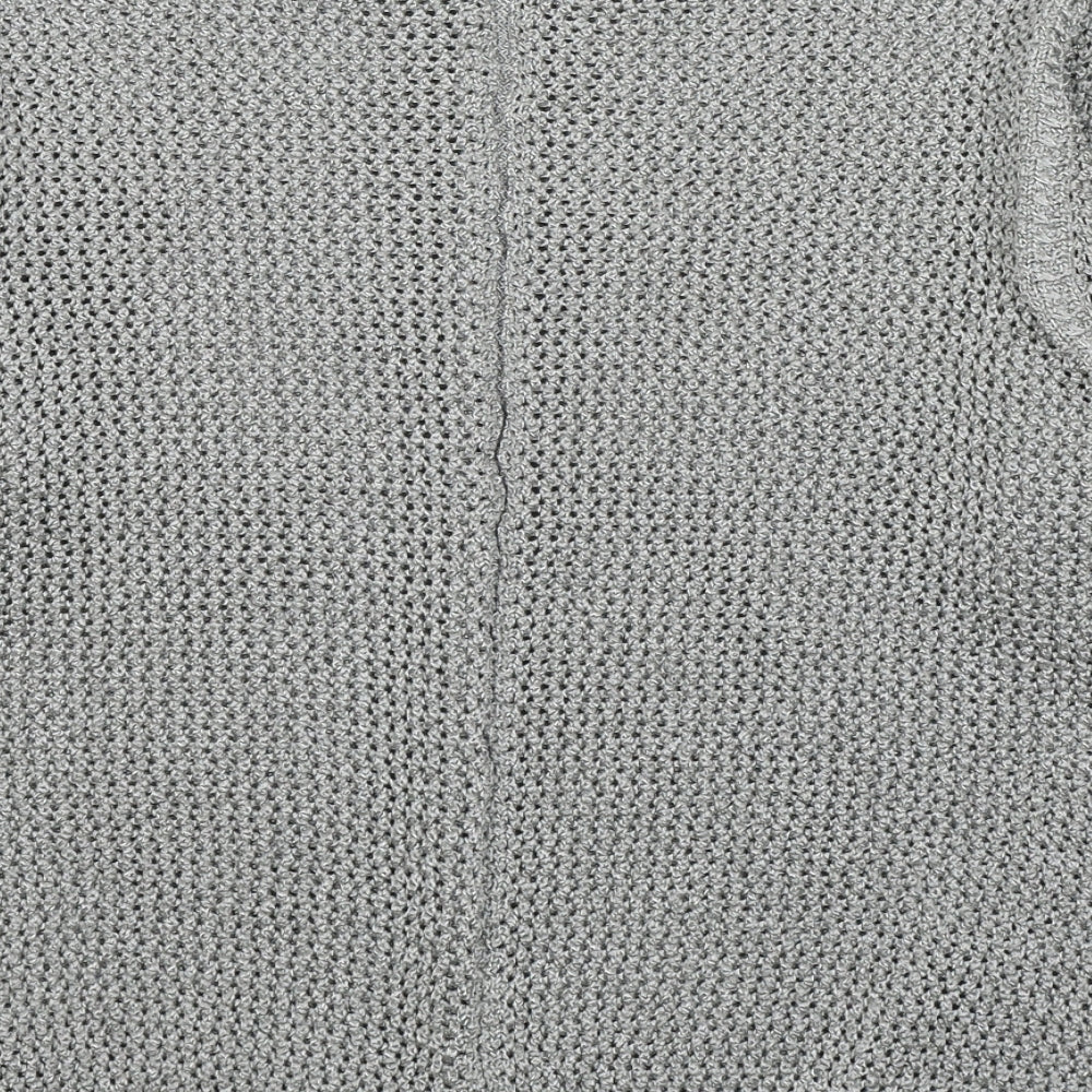 Marks and Spencer Womens Grey Round Neck  Polyester Pullover Jumper Size 22