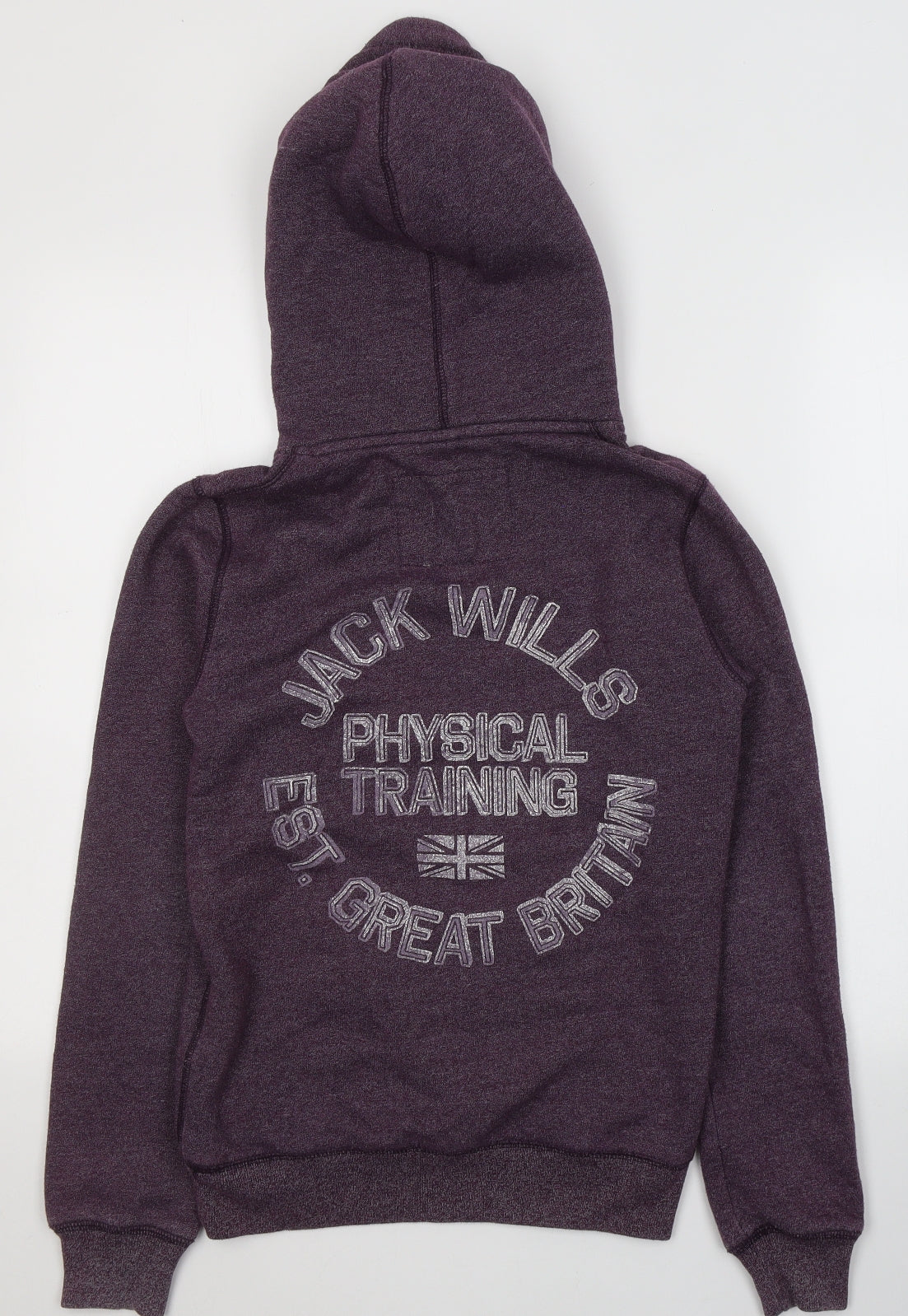 Jack Wills Womens Purple  Cotton Pullover Hoodie Size 8  Pullover